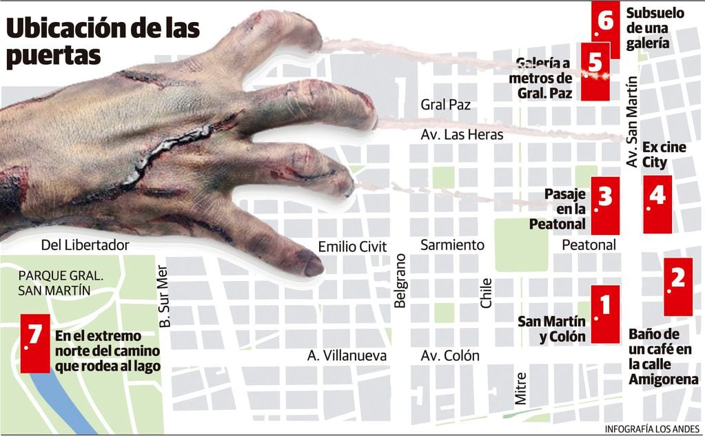 Dónde están las siete "Puertas del infierno" señaladas en la capital de Mendoza. Gustavo Guevara