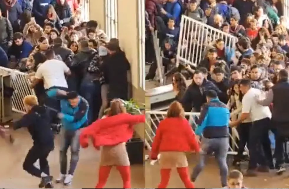 Dos grupos de alumnos de esa unidad académica se enfrentaron a golpe de puños y todo quedó registrado en video - Captura de video