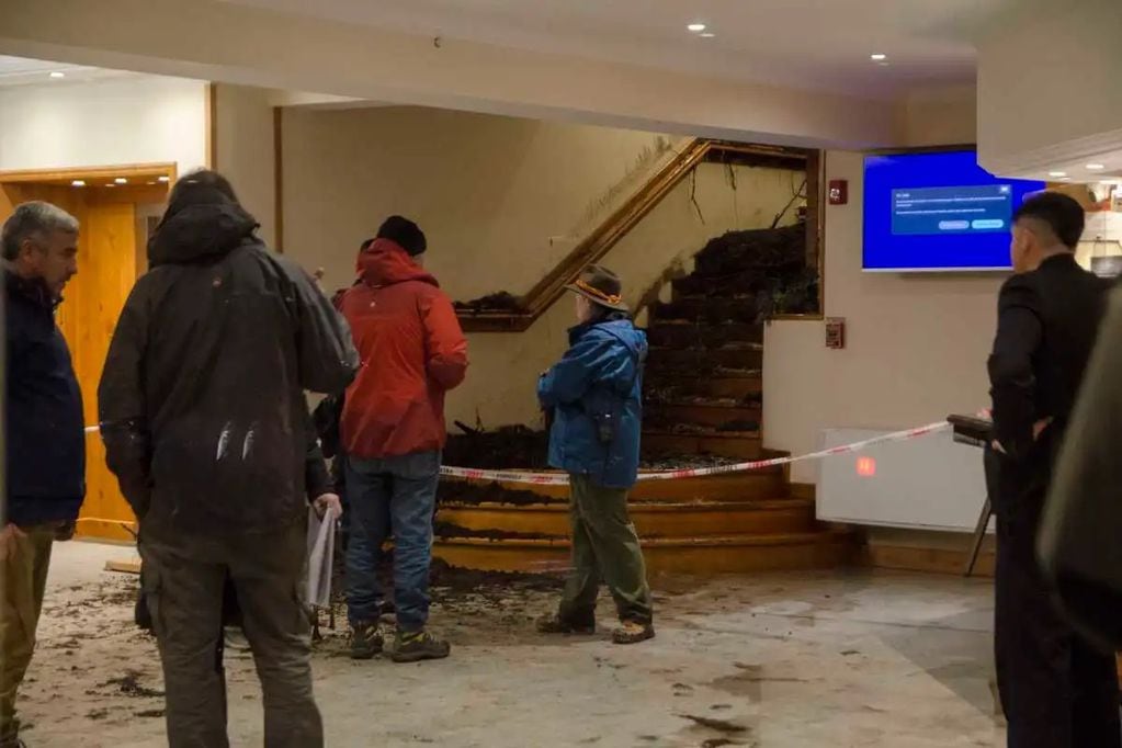 Tragedia en un hotel de Bariloche tras un deslave: así quedó el interior (Gentileza / Diario Río Negro)