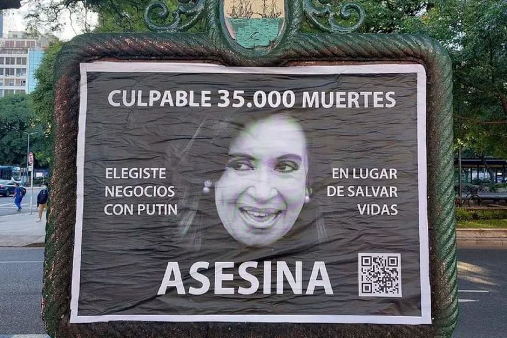 Carteles contra Cristina Kirchner en CABA (Gentileza)