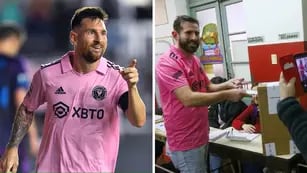 El “Doble de Messi” sorprendió en una escuela al votar con la camiseta del Inter Miami