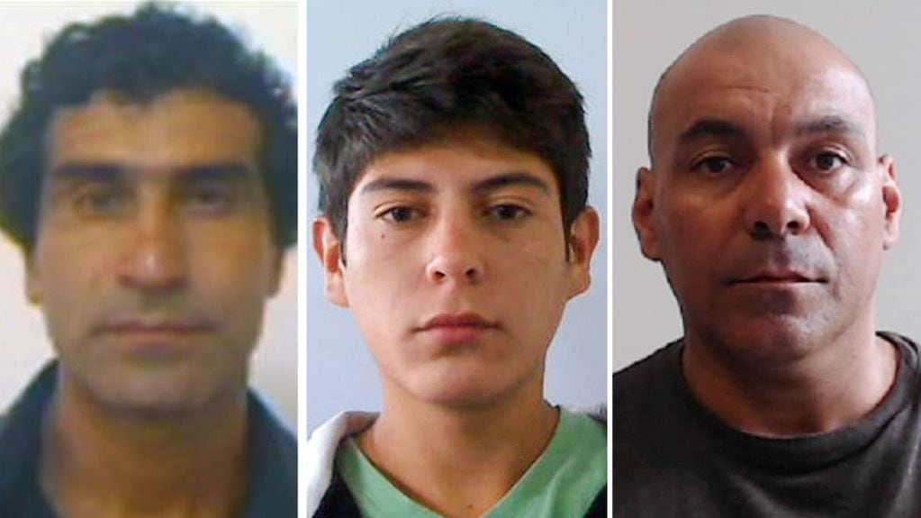 Doble crímen en Tunuyán. De izquierda a derecha: Héctor Maldonado, Daniel Mamaní (las víctimas) y Juan Oscar Sáez (el acusado). / Gentileza