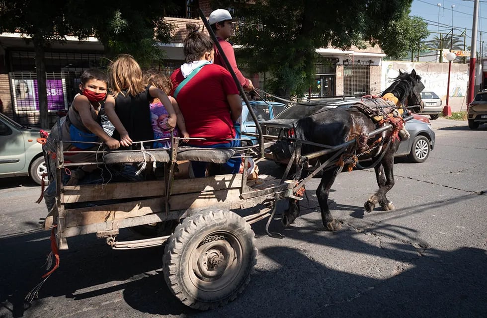 Los niveles de indigencia bajaron, pero ya hay 450 mil pobres en el Gran Mendoza.

Una familia en carretela se traslada por las calles del Las Heras.
 
Foto: Ignacio Blanco / Los Andes
