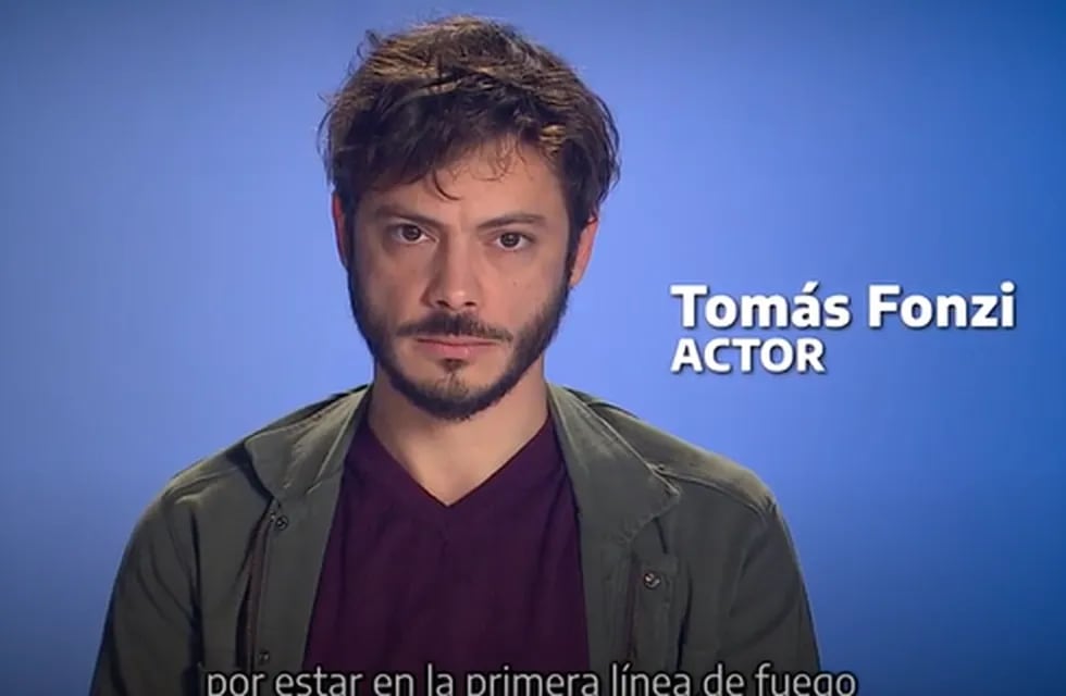 Tomás Fonzi, uno de los actores que participaron de la campaña de concientización del Gobierno nacional