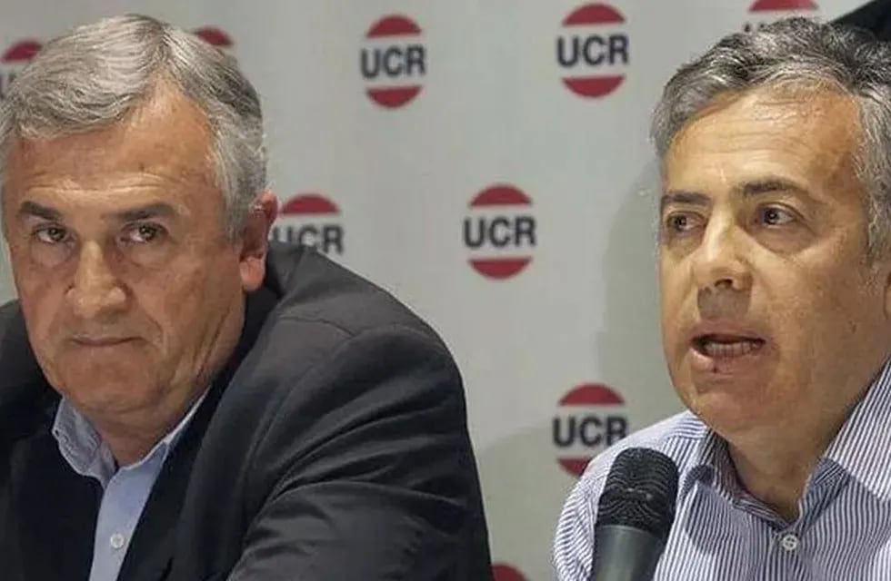 El jujeño Gerardo Morales y el senador nacional Alfredo Cornejo. Foto: Prensa UCR