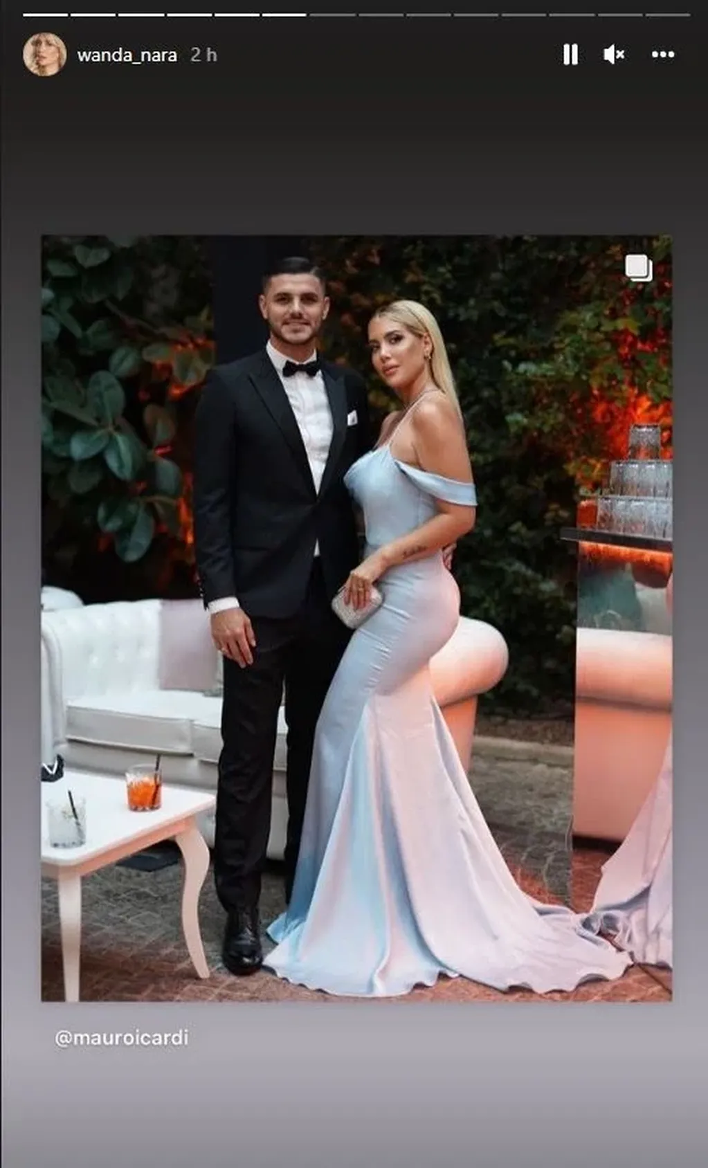 Más fotos de Mauro y Wanda desde adentro de la boda en Roma