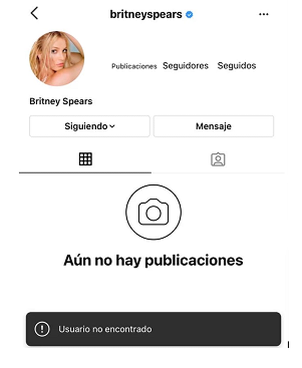 Britney Spears cerró su Instagram