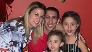 Ángel Di María celebró su cumpleaños con sus hijas y su esposa
