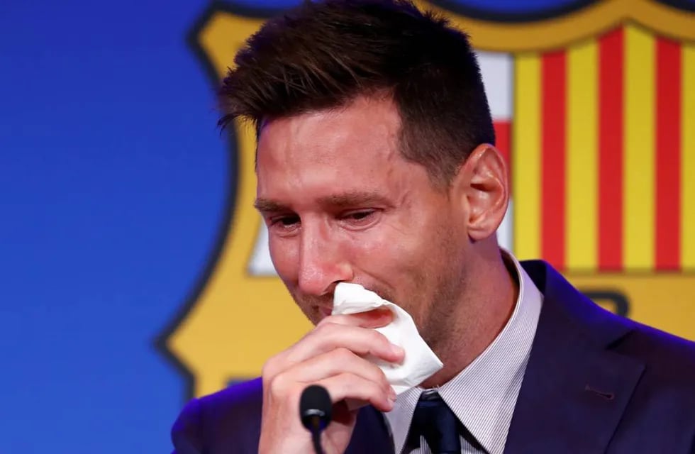 La última vez de Messi en Barcelona fue con llanto (AP)