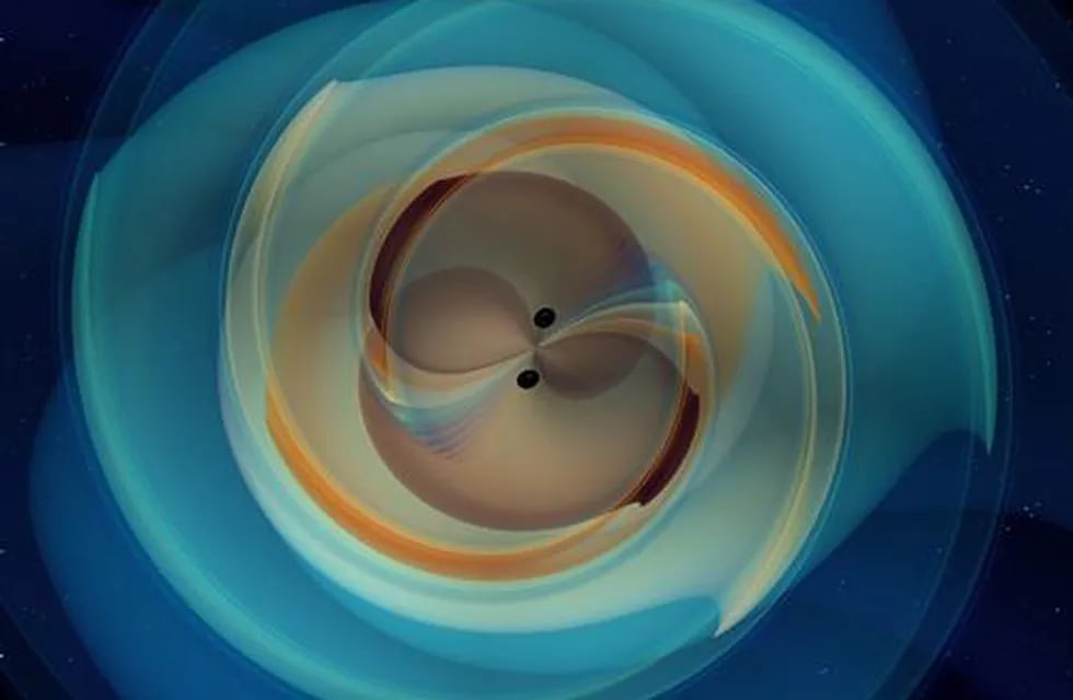 Científicos captaron un 'bang' entre agujeros negros y podría tratarse de la fusión de agujeros negros más masiva observada hasta.