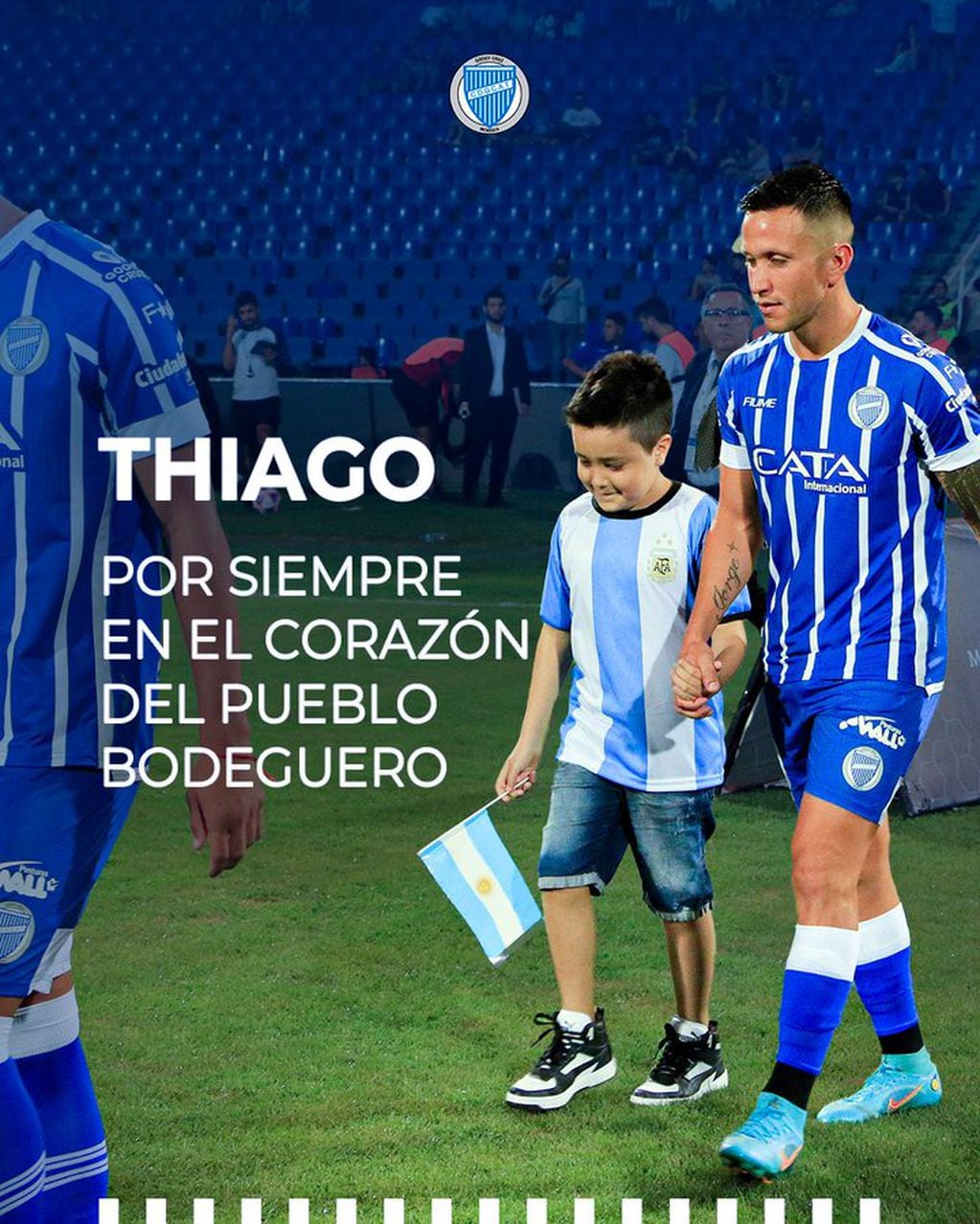 El sentido mensaje de Godoy Cruz a Thiago, el niño de 10 años que falleción por una leucemia. Twitter @ClubGodoyCruz