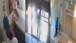 Video: La empleada de una panadería utilizó su astucia para encerrar al asaltante en el local y hacer que lo capturaran