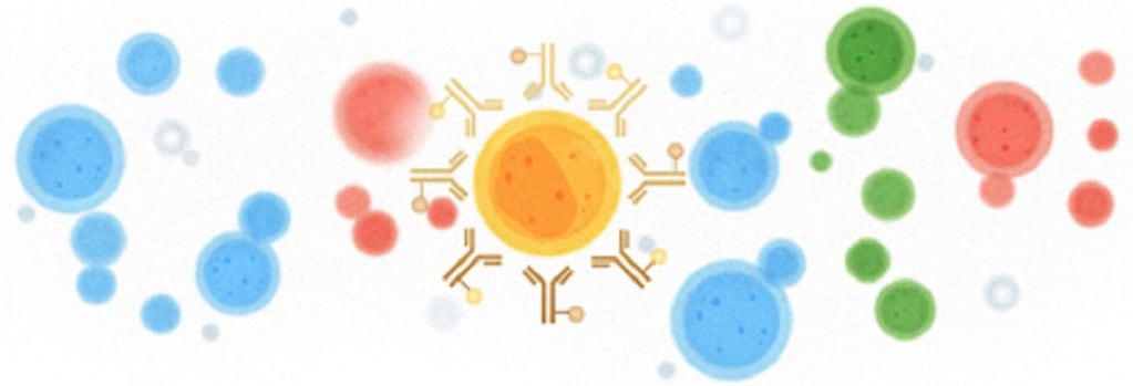 El doodle de Google dedicado a César Milstein en 2010