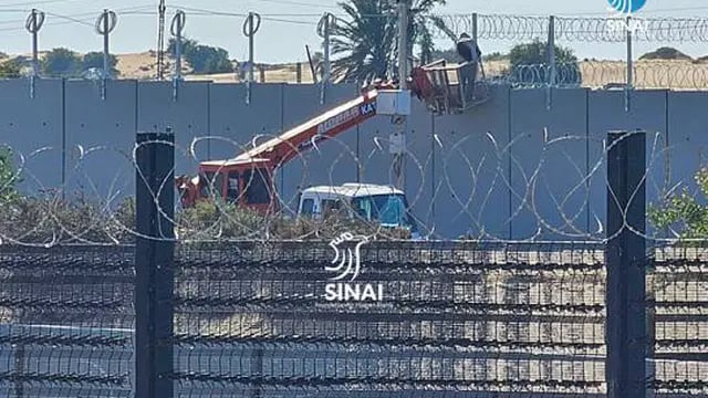 Muro egipcio en la frontera con Gaza