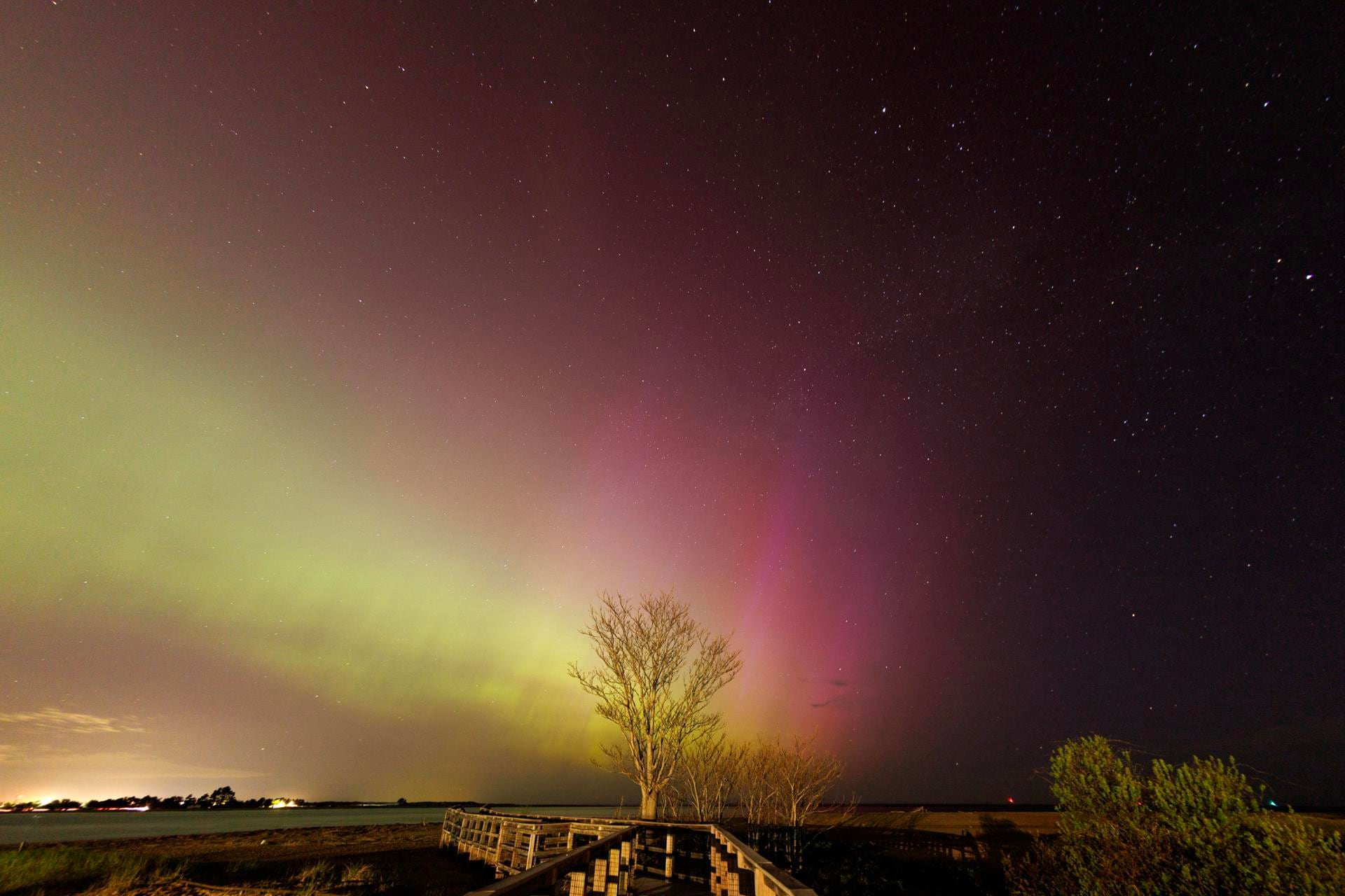 Aurora Boreal en Estados Unidos. Foto: AFP
