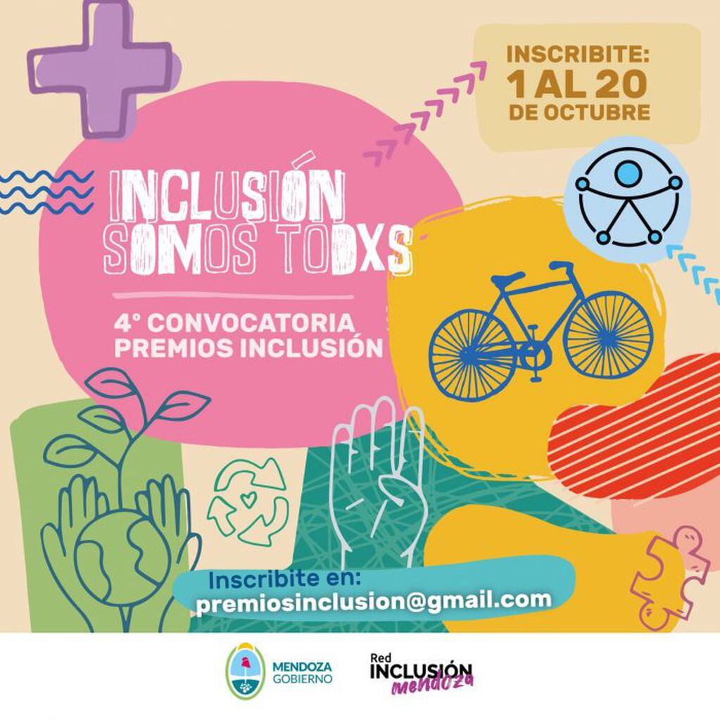 Distinguirán a los mejores proyecto inclusivos de Mendoza con hasta 100.000 pesos: cómo participar. Foto: Gobierno de Mendoza / Red Inclusión