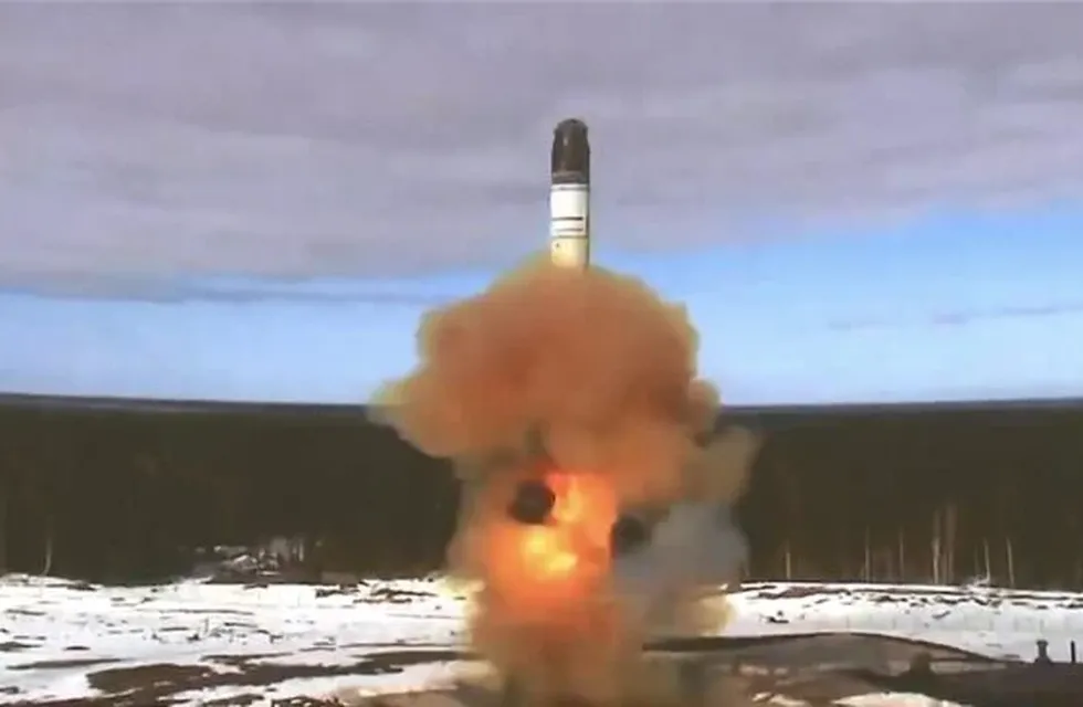 Misil balístico intercontinental, imagen de archivo de un lanzamiento anterior de Rusia.