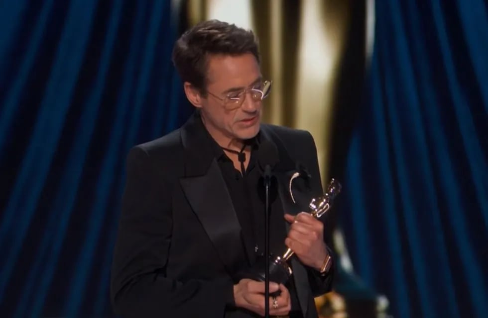 Robert Downey Jr. ganó el premio Oscar a Mejor actor de reparto por "Oppenheimer" (Captura de pantalla)