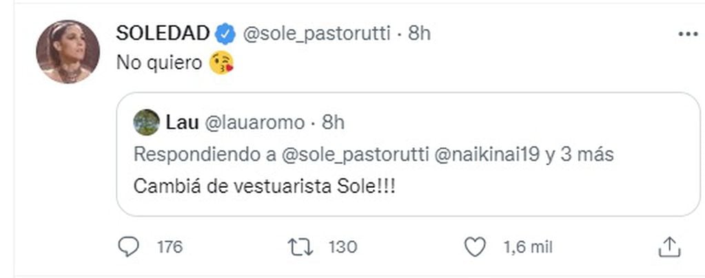 La picante respuesta de La Sole a quienes le critican el look en La Voz Argentina - Captura Twitter