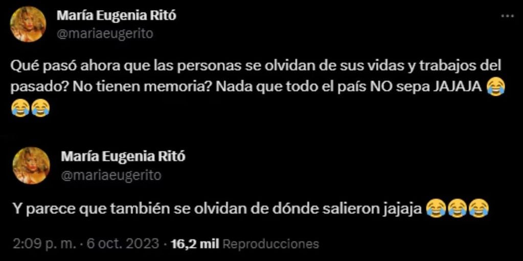 María Eugenia Ritó liquidó a Jésica Cirio. Captura de pantalla.