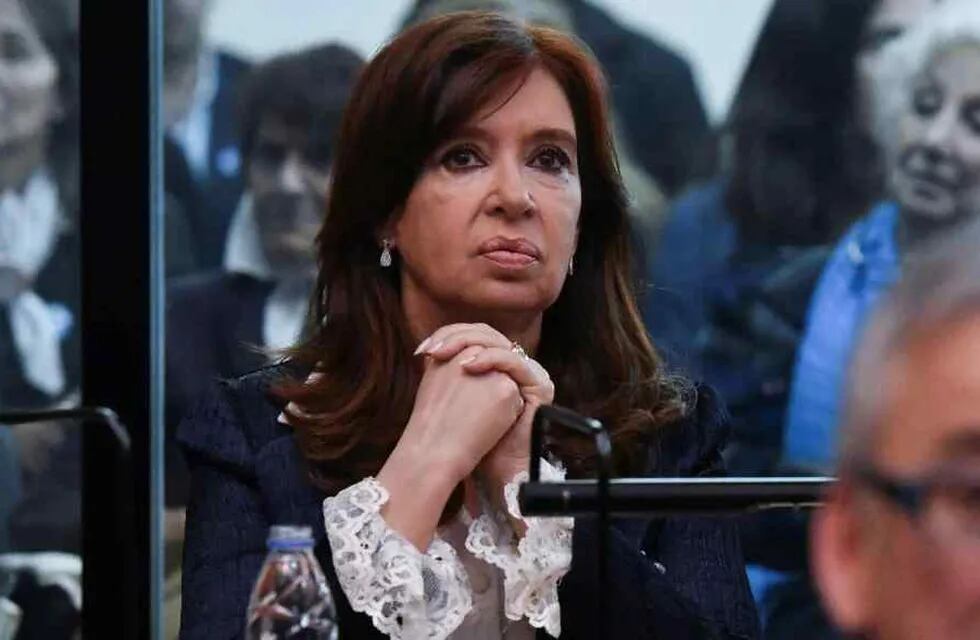 Cristina, en una de las audiencias del juicio por la causa Vialidad. (Federico López Claro/Archivo)