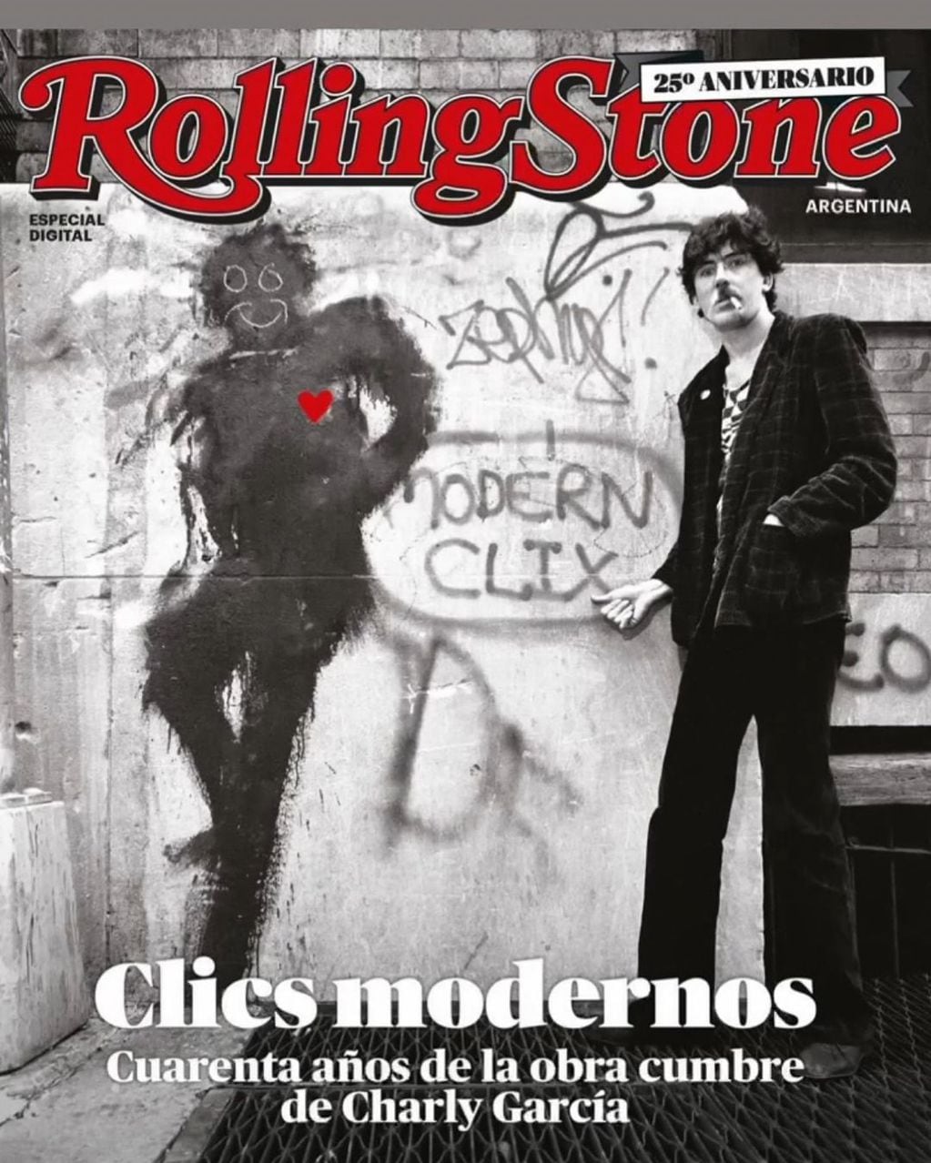 La famosa revista Rolling Stone sobre el aniversario de Clics Modernos. Foto: Instagram / @charlygarciacorner