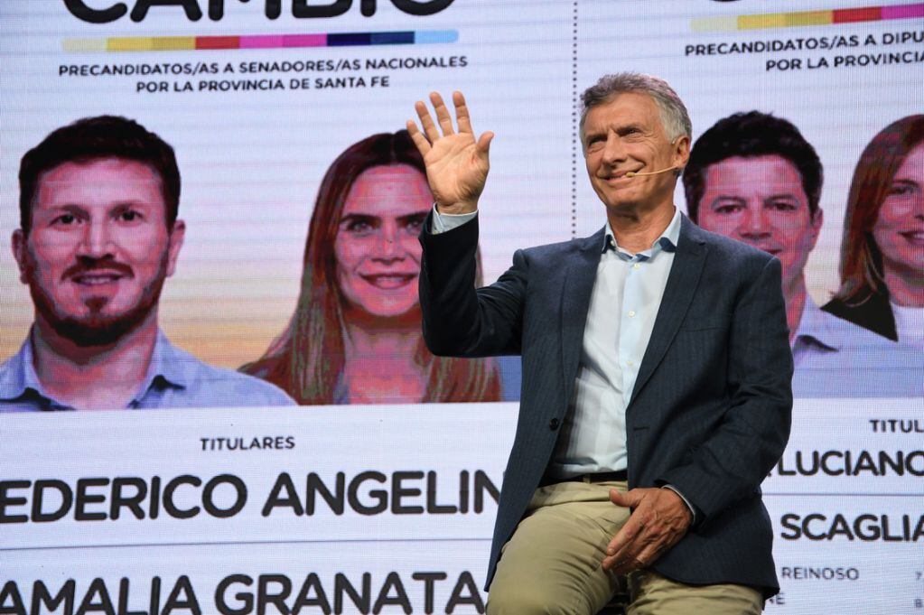 Mauricio Macri participó de un acto de campaña en la ciudad santafesina de Rosario. (Clarín)
