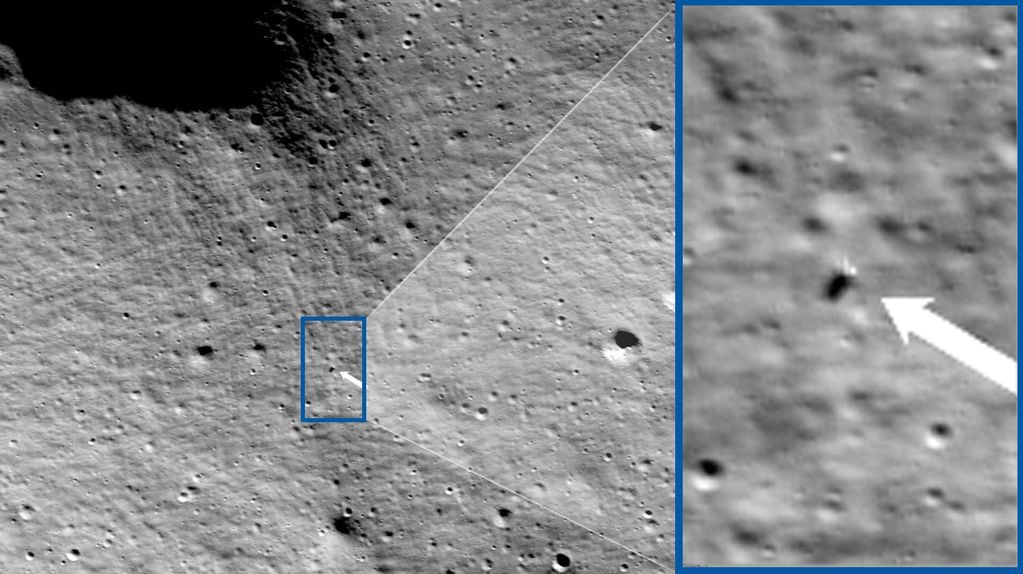 La sonda estadounidense alunizó con dificultades pero pudo transmitir las primeras imágenes. Foto Odysseus