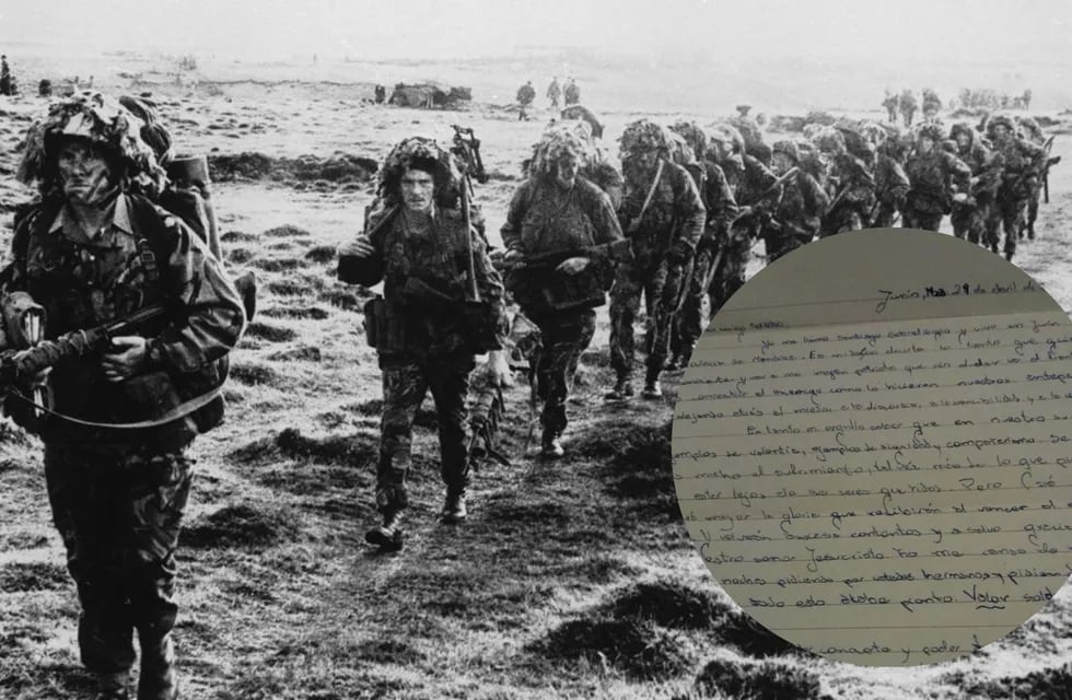 El mendocino envió la carta y casi 40 años después recibió una respuesta del soldado. - Gentileza