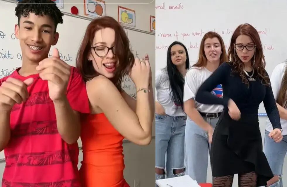 La profesora de Inglés fue despedida por los contenidos que compatía bailando junto a sus estudiantes en TikTok 
(Captura)