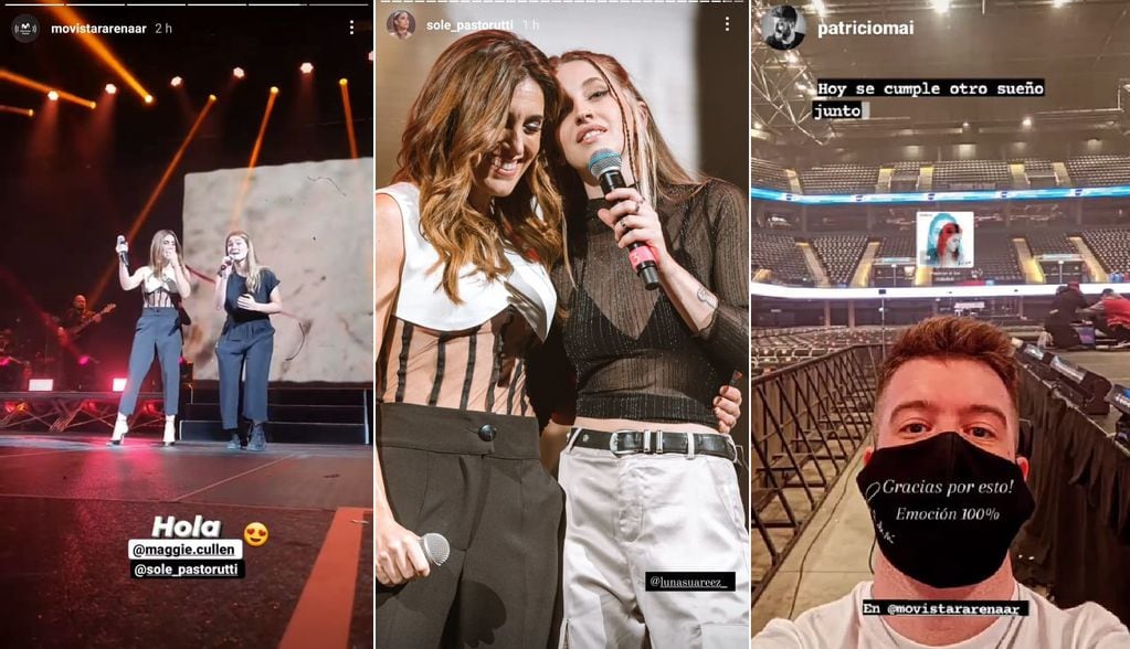 Magdalena Cullen, Luna Suárez y Patricio Mai, invitados de La Sole en el Movistar Arena -  Instagram 