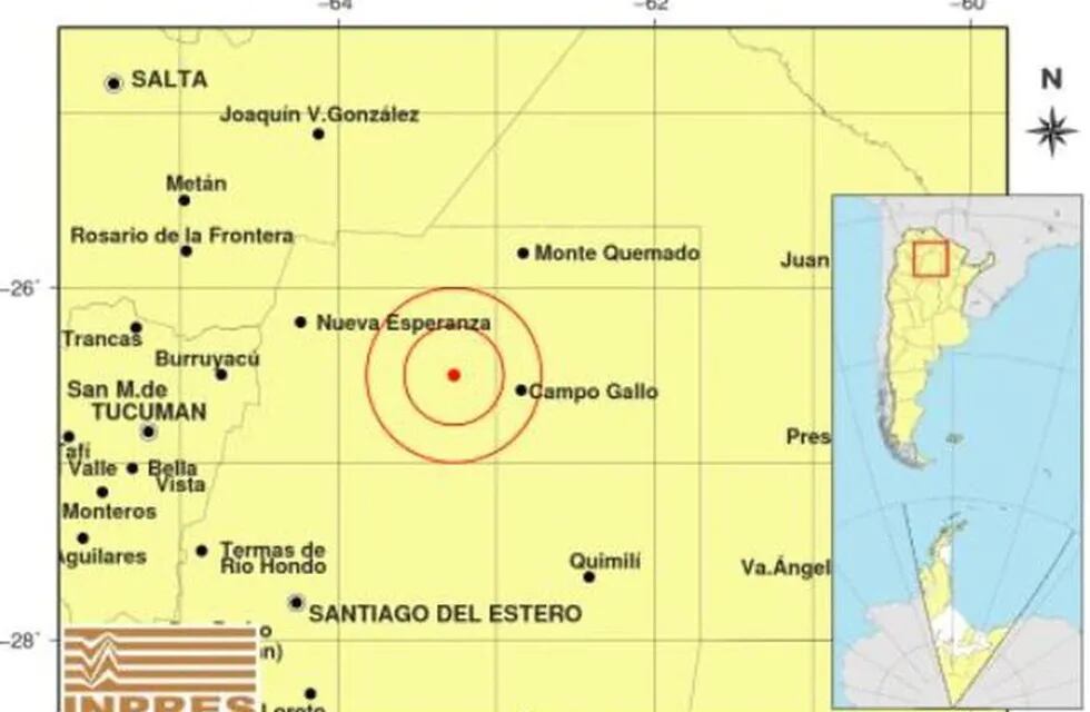 Se registró un sismo de magnitud 5.4 en la escala Richter en Santiago del Estero.