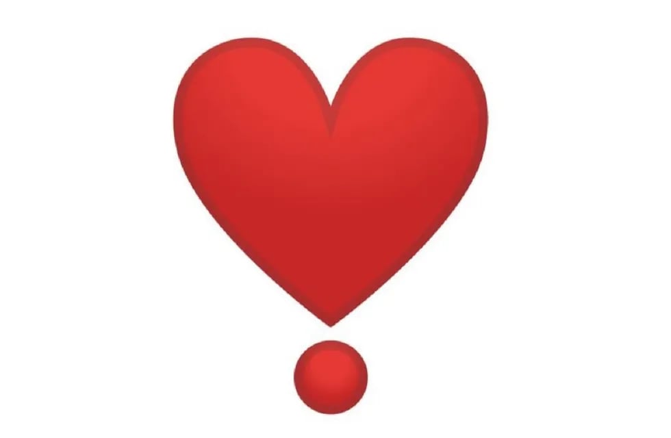 Esto significa el emoji de corazón con punto debajo que ofrece WhatsApp.