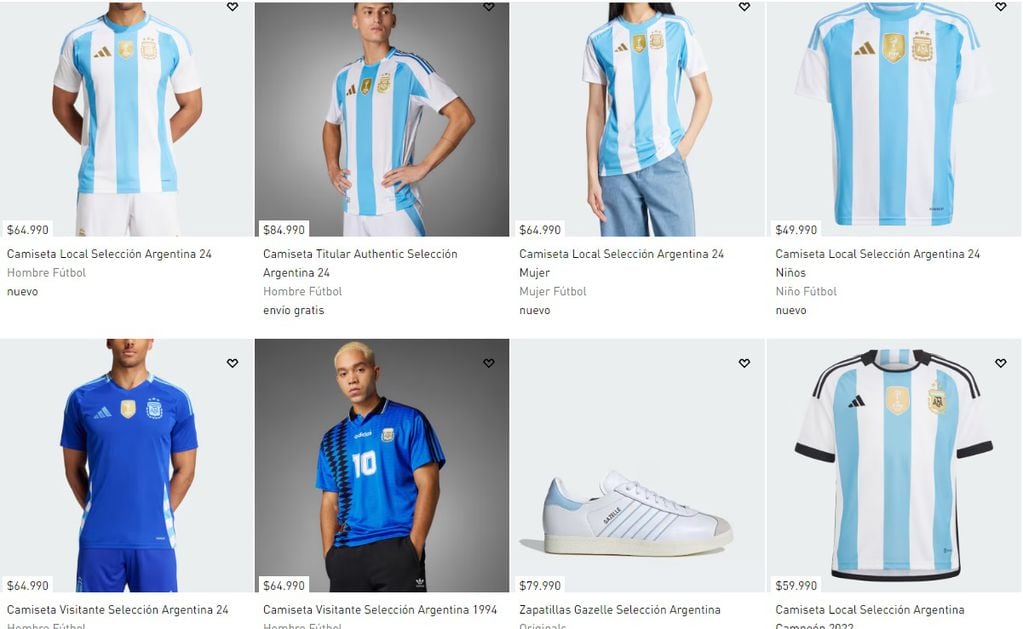 Adidas Chile más barato: precios de la nueva camiseta de la Selección Argentina