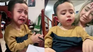 Niño llora porque debe hacer tarea (TikTok)