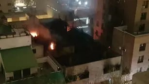 Incendio en edificio de avenida Colón, entre Mitre y Chile (Ciudad de Mendoza)