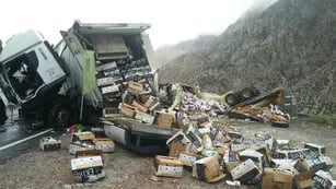 Dos camiones chocaron de frente en la ruta a Chile: de milagro sobrevivieron. Foto: Gentileza.