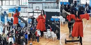 Una mujer cantó el Himno Nacional Argentino volando y se hizo viral