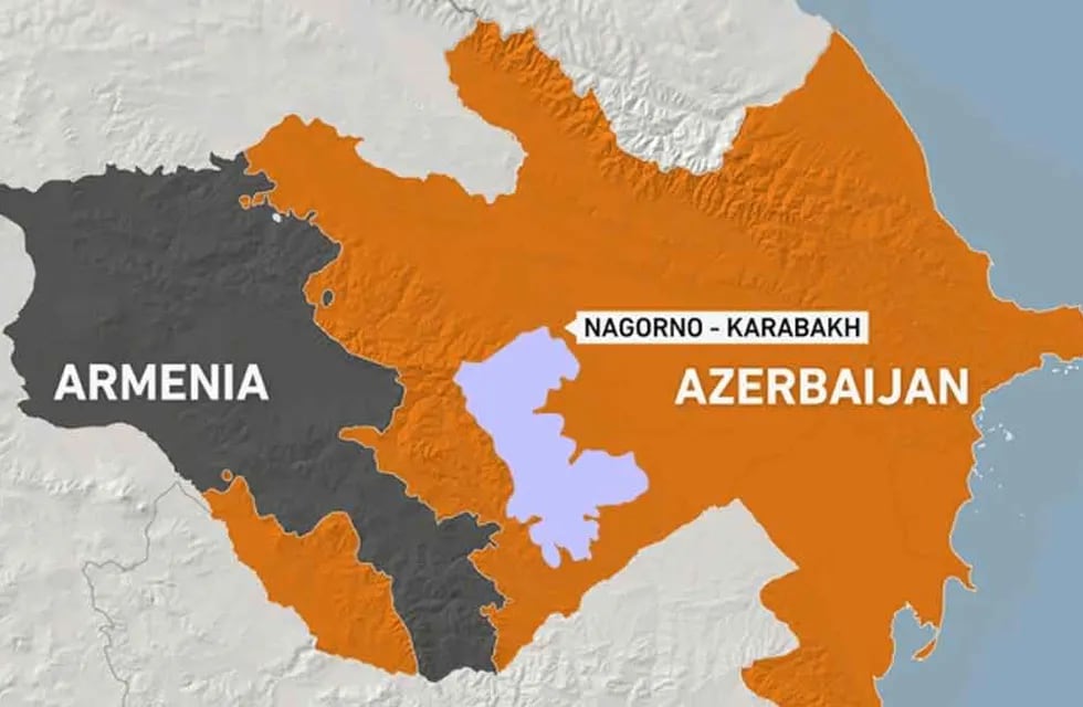 Mapa Armenia-Azerbaiyán