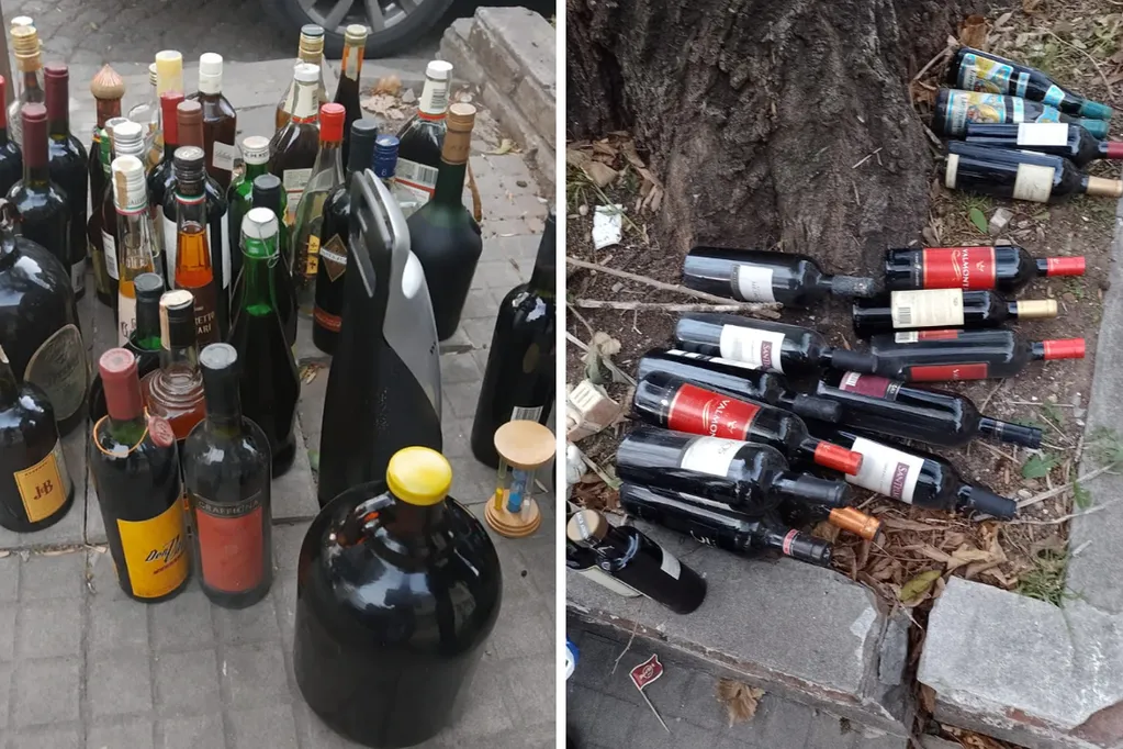 Dejó todas las bebidas en la vereda para que se las llevaran los vecinos y se volvió viral en redes. / Foto: La Voz
