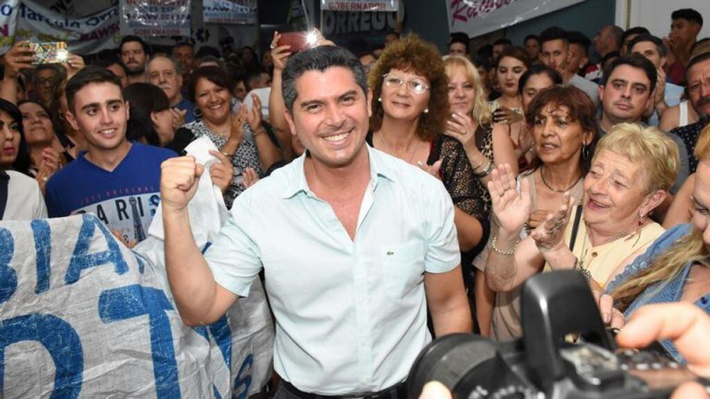 Marcelo Orrego en el lanzamiento de su candidatura a gobernador de San Juan.