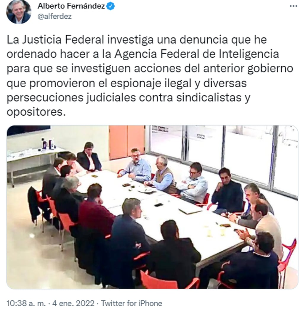 Fernández se refirió a las presuntas operaciones de persecución de dirigentes sindicales.