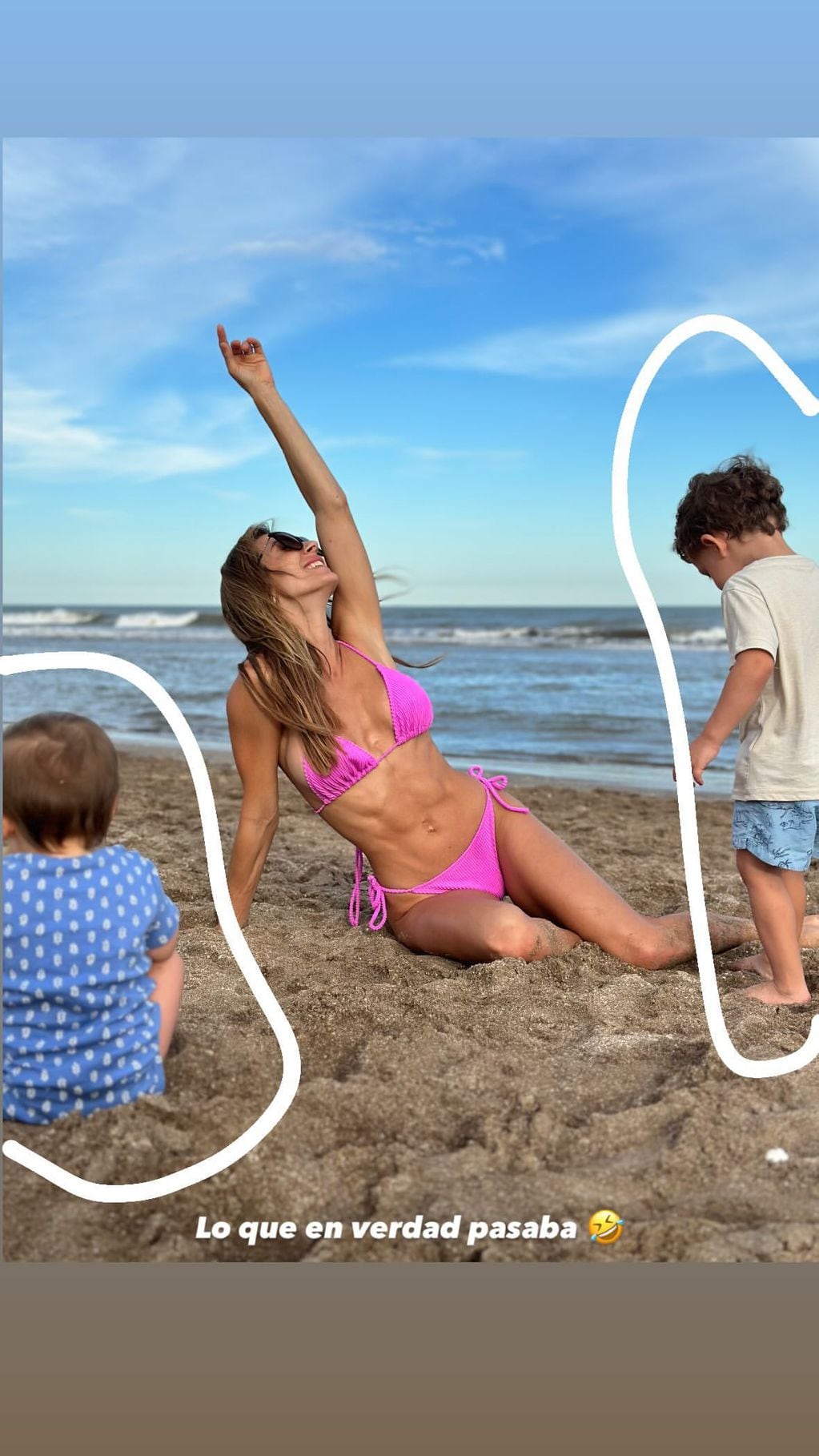 El secreto de Noelia Marzol para posar en bikini.