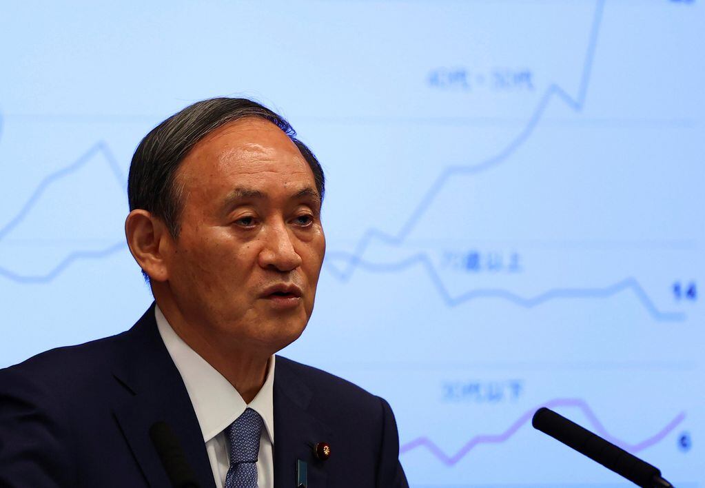 "La infección se propaga a una velocidad nunca vista antes", dijo el primer ministro Yoshihide Suga. 