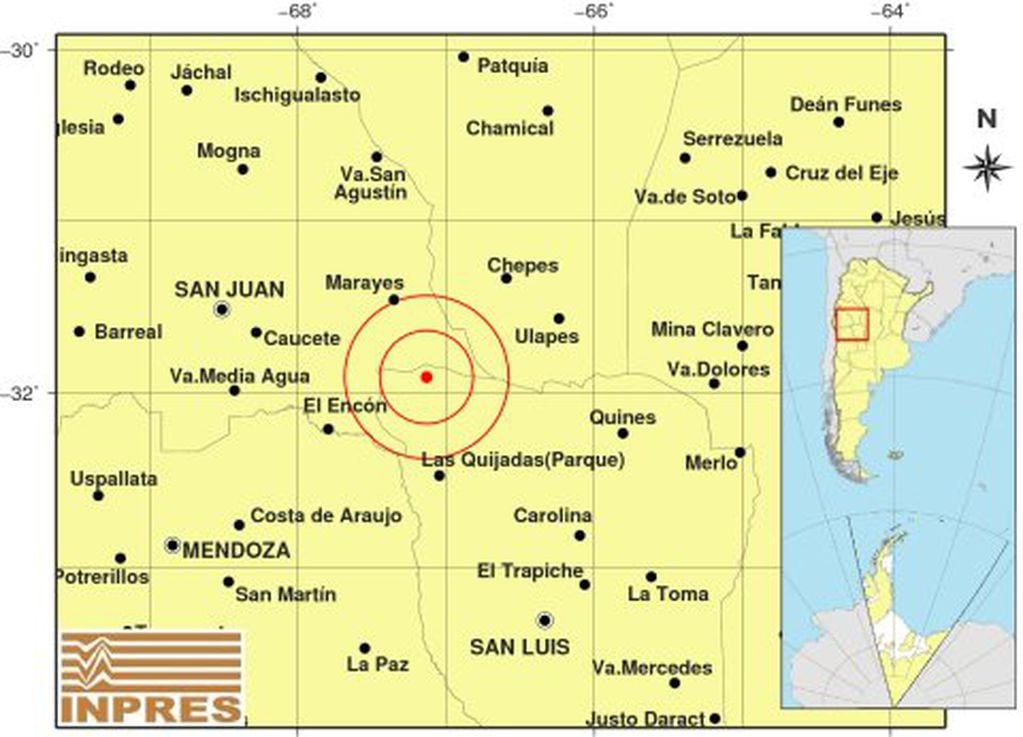 El sismo con epicentro en San Luis fue de 5.2 grados.