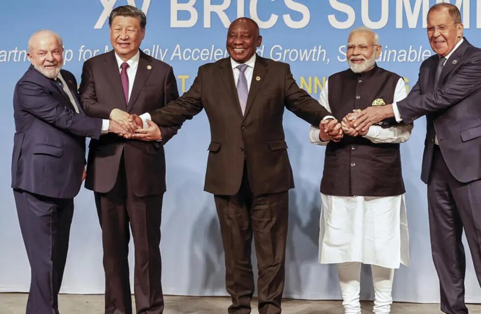 El líderes de los BRICS (Brasil, Rusia, India, China, Sudáfrica)
