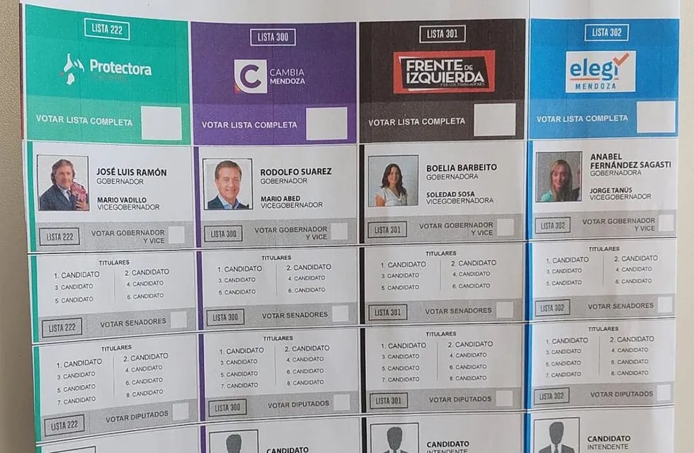 En Mendoza se aprobó la boleta única, de cara a las elecciones. - Los Andes