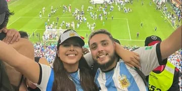 Stefani y Gonzalo, los lasherinos que pudieron ver la final del Mundial de Qatar