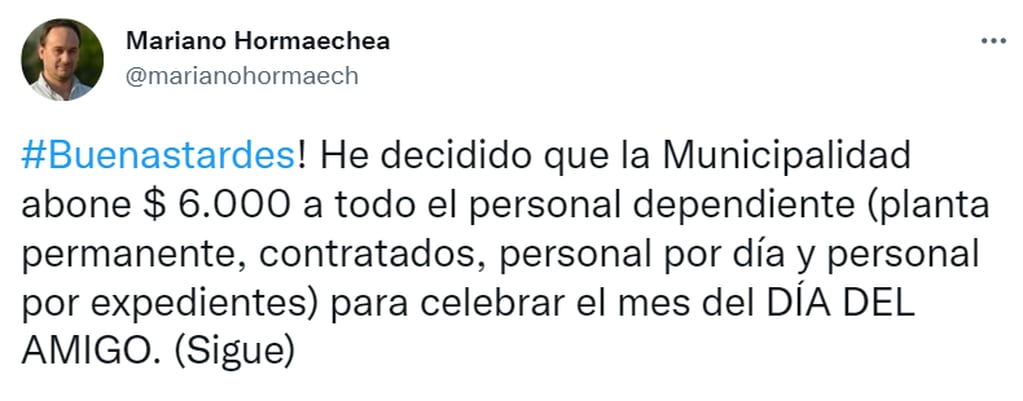 Twitter Mariano Hormaechea