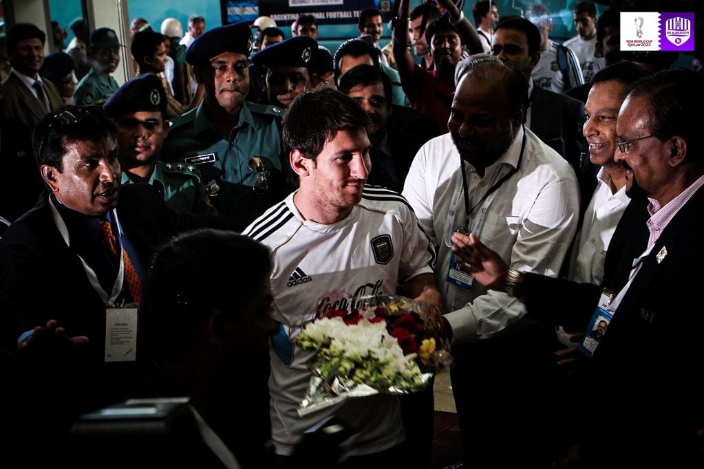 El día en que Messi y la Selección brillaron en Bangladesh y revolucionaron al país más argentino de Asia. Foto: Twitter @bd_albiceleste